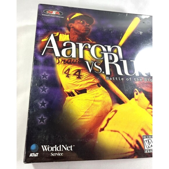 AARON vs RUTH Battle Of Big Bats CD-ROM WIN95, 1997 Computer Game New Sealed - Picture 3 of 9